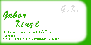 gabor kinzl business card